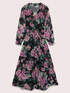 Long dress with floral print image number 4