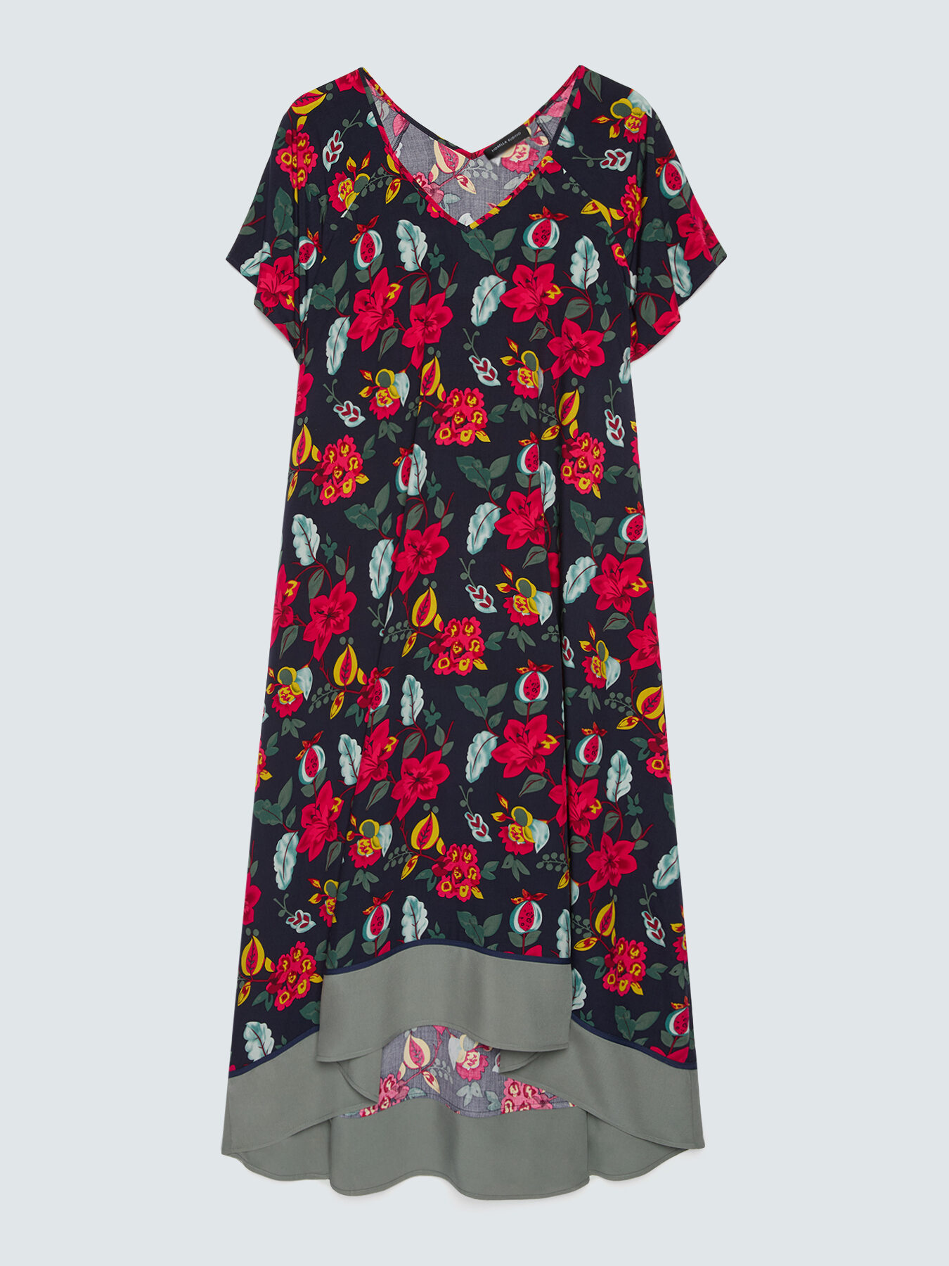 Robe longue en viscose &agrave; imprim&eacute; fleuri image number 4