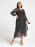 Gepunktetes Kleid mit &Uuml;berkreuzung vorne image number 0