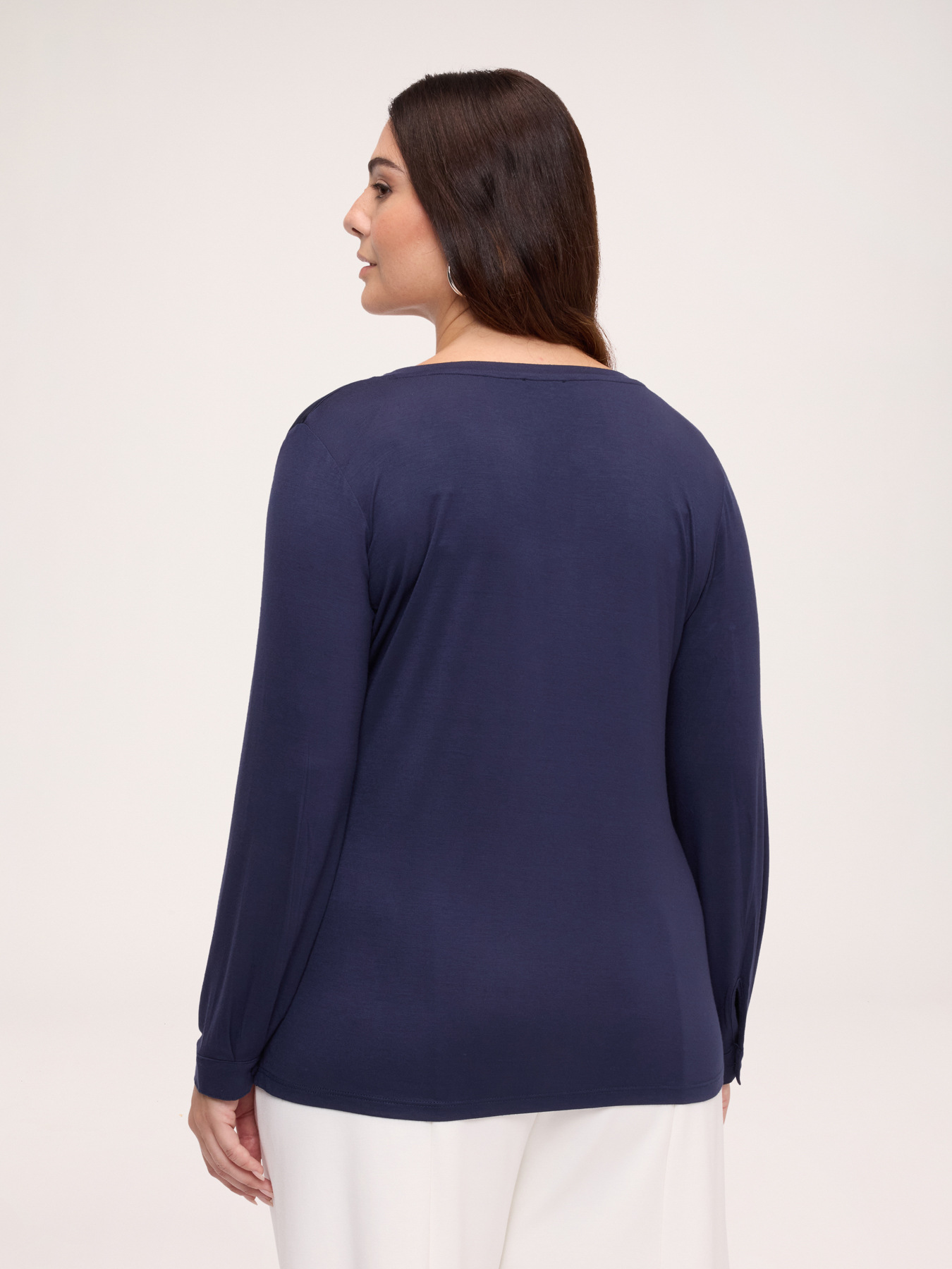 Bi-material T-shirt in satin and jersey image number 1
