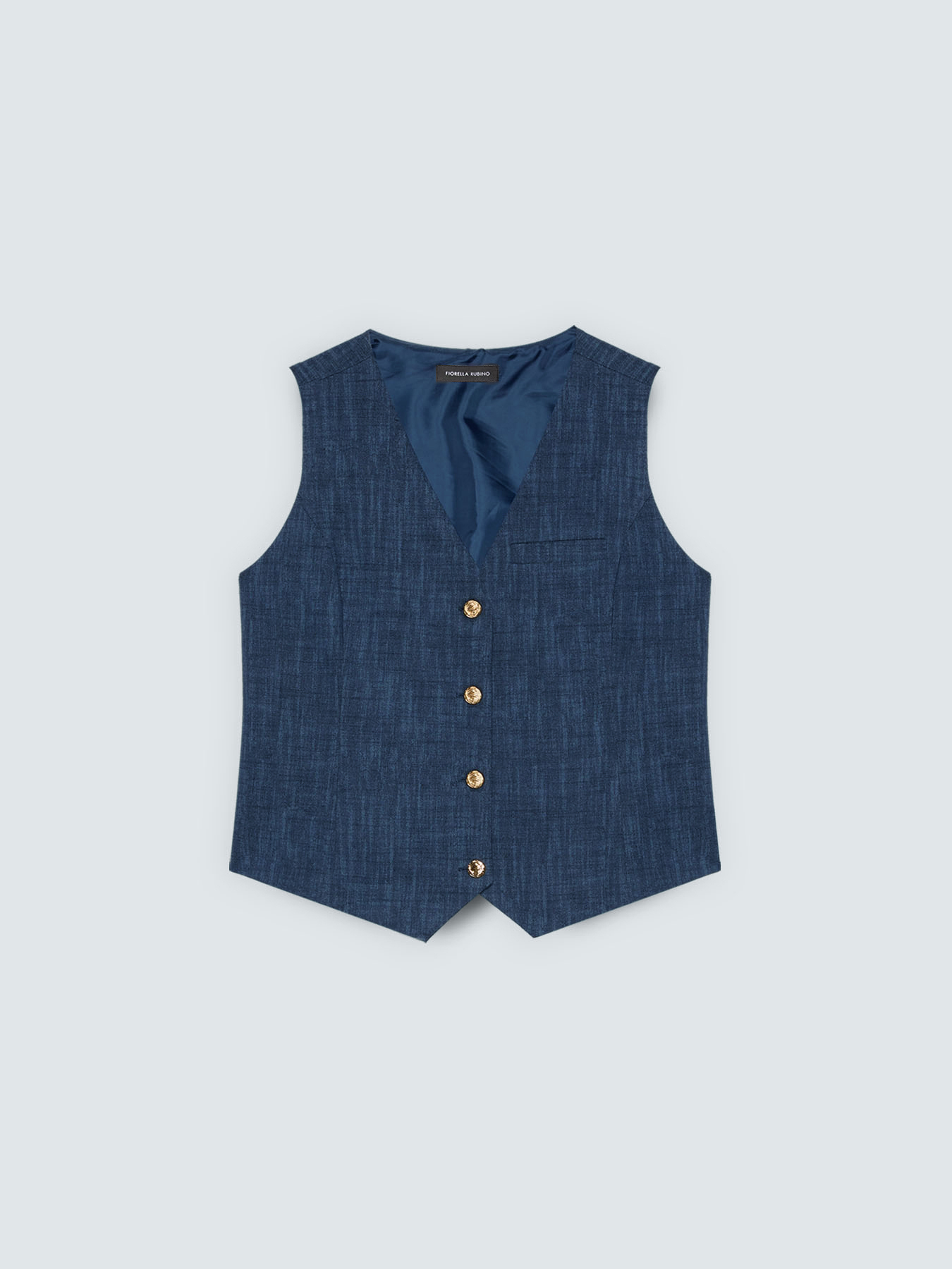 Gilet en Point de Milan avec boutons image number 4