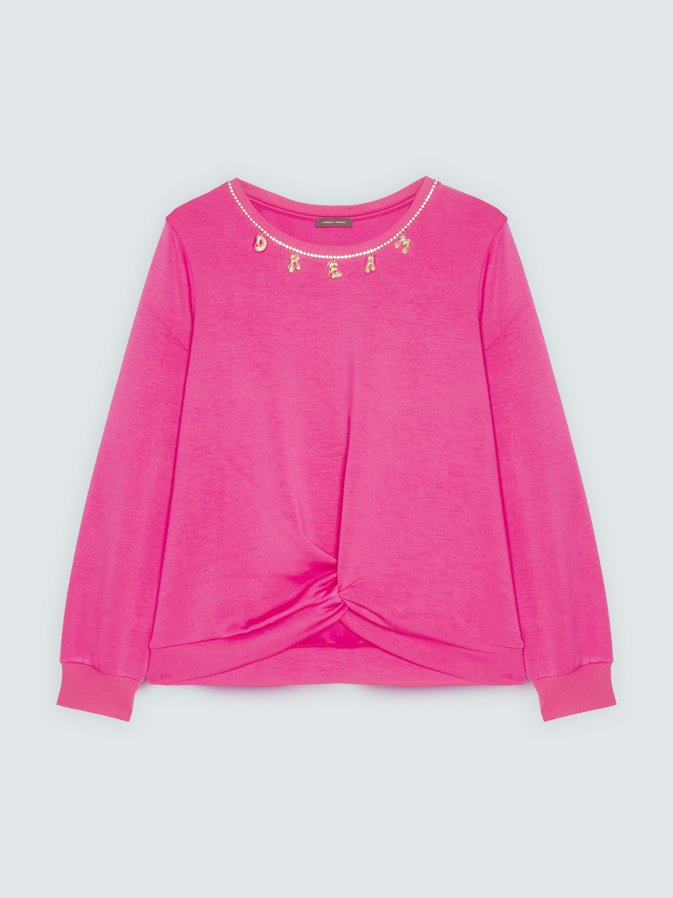 Sweatshirt with bow detail and dream lettering image number 4