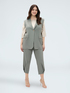 Gilet sartoriale in misto lino image number 2