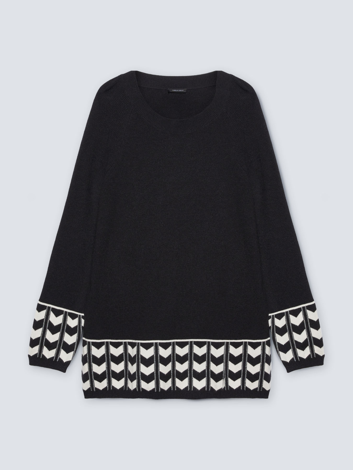 Maglia con bordi jacquard image number 3