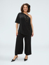 T-shirt asym&eacute;trique en jersey avec strass image number 2
