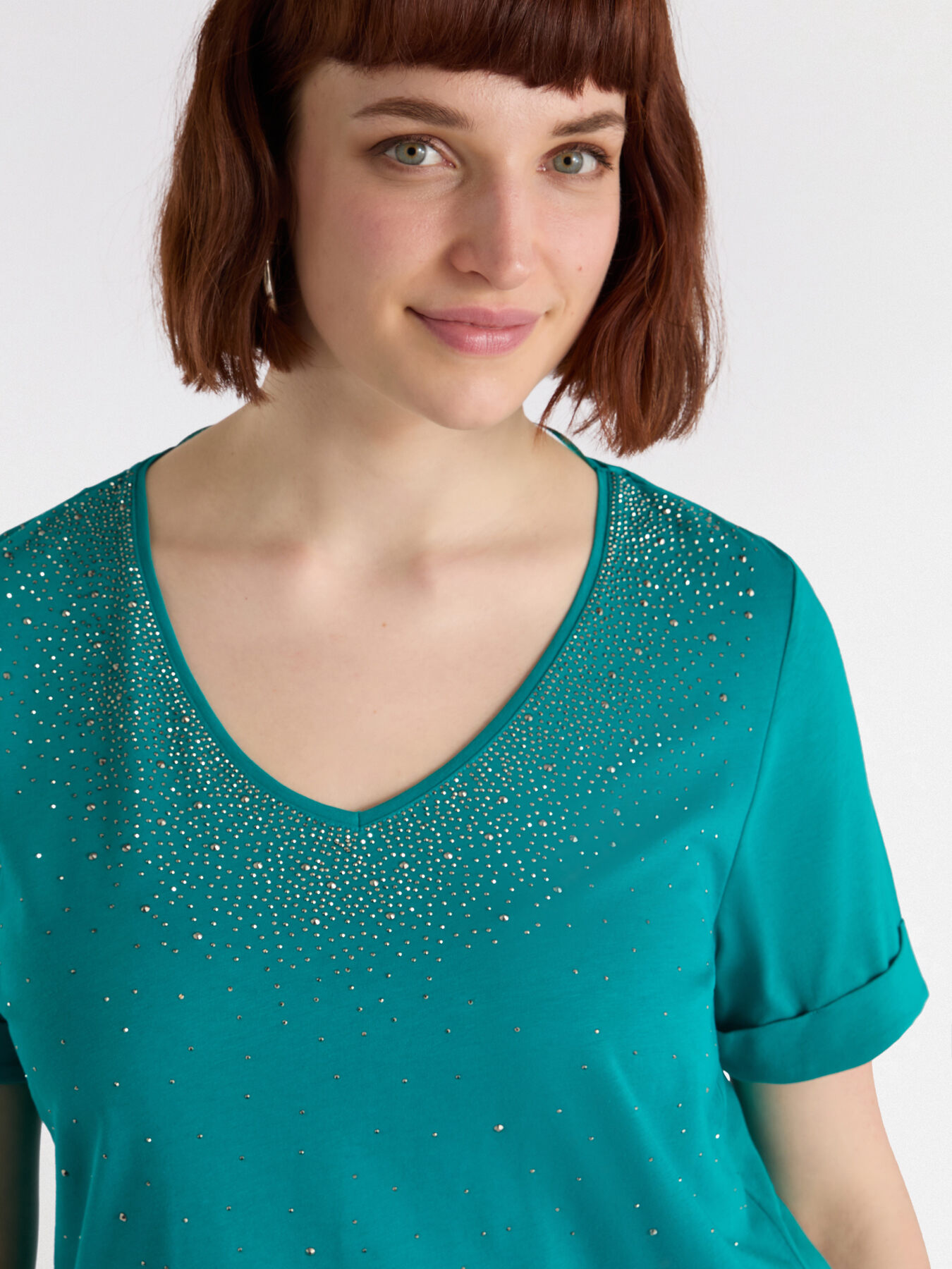 T-shirt con strass image number 3