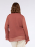 Blusa in tessuto plumetis con ruches image number 1