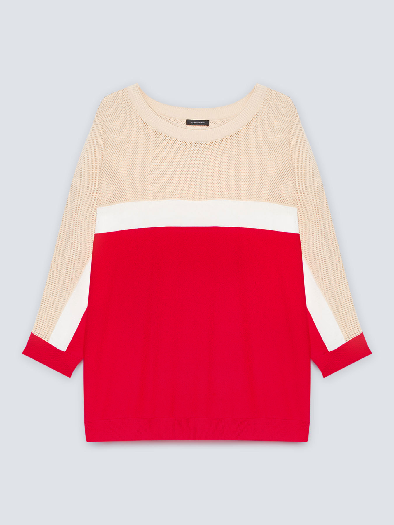 Sweater with mesh upper part image number 3