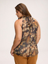 Blusa con stampa all over collo coreano image number 1