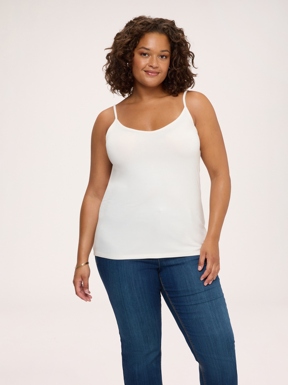 Viscose jersey top with V-neck