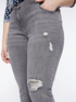 Girlfit slim jeans with tears and sequins image number 2