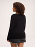 Viscose blend sweater with boat neckline image number 1