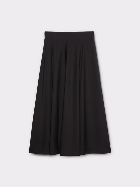 Long Milano-stitch skirt