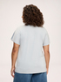 Bi-material T-shirt in viscose satin image number 1