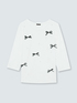 Cotton t-shirt with pearls and bows image number 4