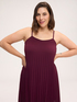 Long pleated georgette dress image number 3