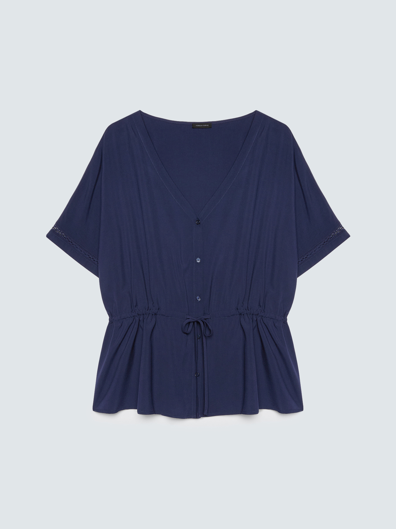 Bluse aus Viskose mit Kordelzug in der Taille image number 4