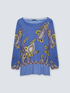 Pull imprim&eacute; avec bordure en tissu image number 4