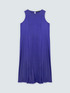 Sleeveless long dress in viscose satin image number 4