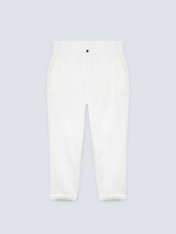 White balloon trousers