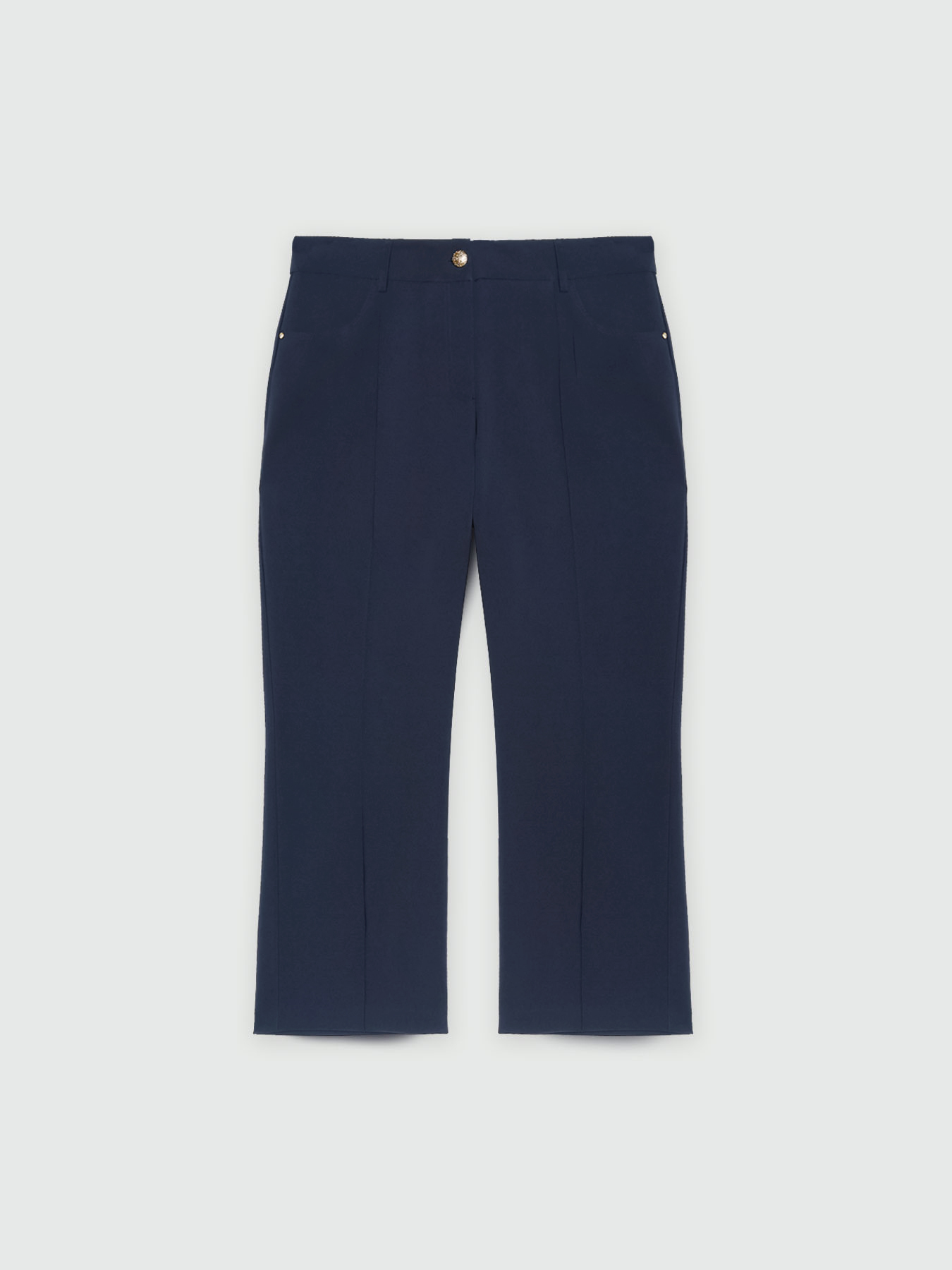 Pantalon kick flare en crêpe de néoprène image number 4