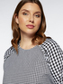 Gingham cotton blouse image number 3