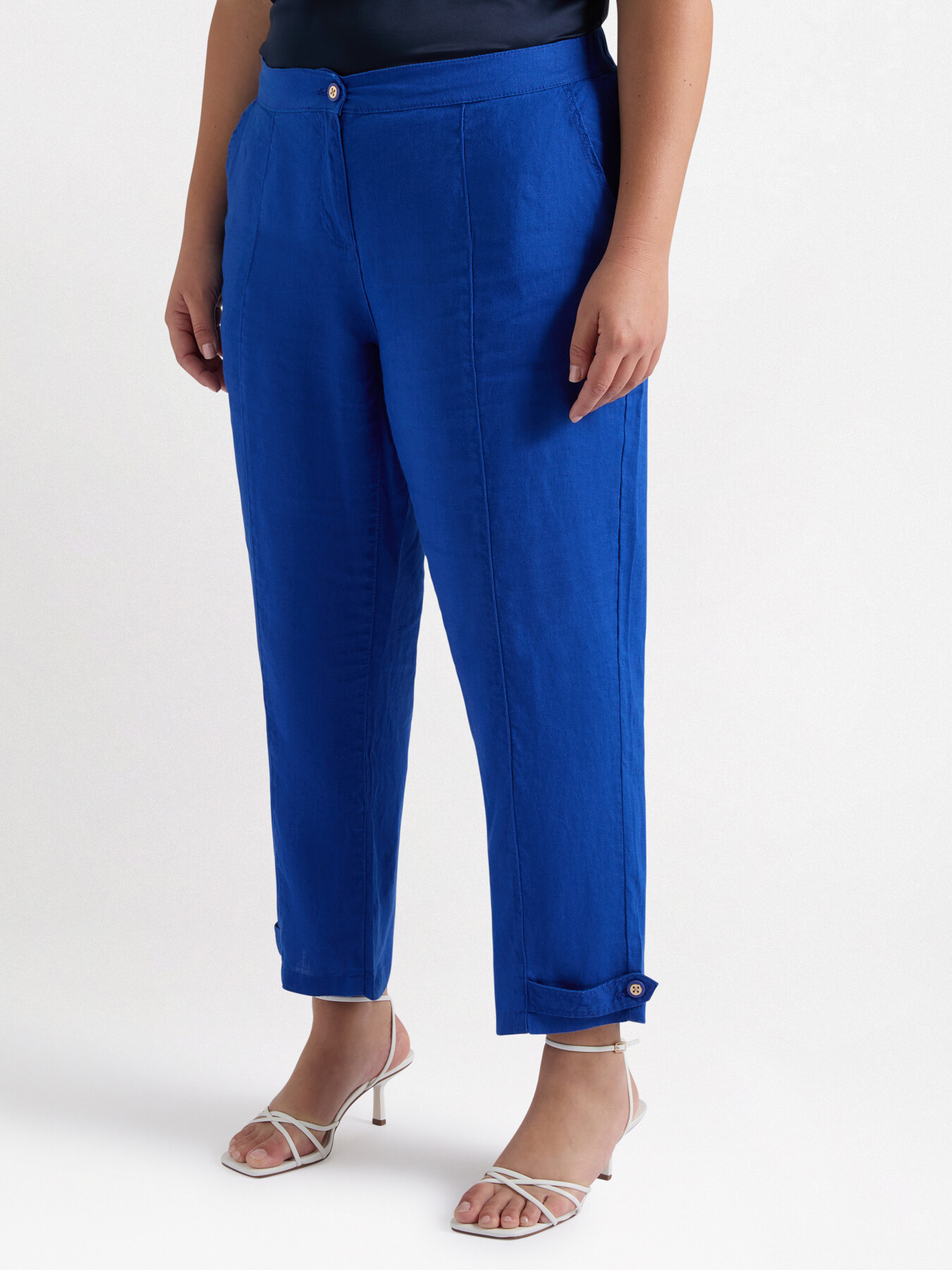 Pantaloni balloon in lino image number 2