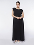 Langes schwarzes Kleid Doppel-Look image number 0