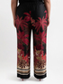 Pantaloni stampa foliage burgundy image number 1