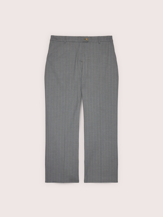 Pantalon Wide Leg &agrave; rayures tennis