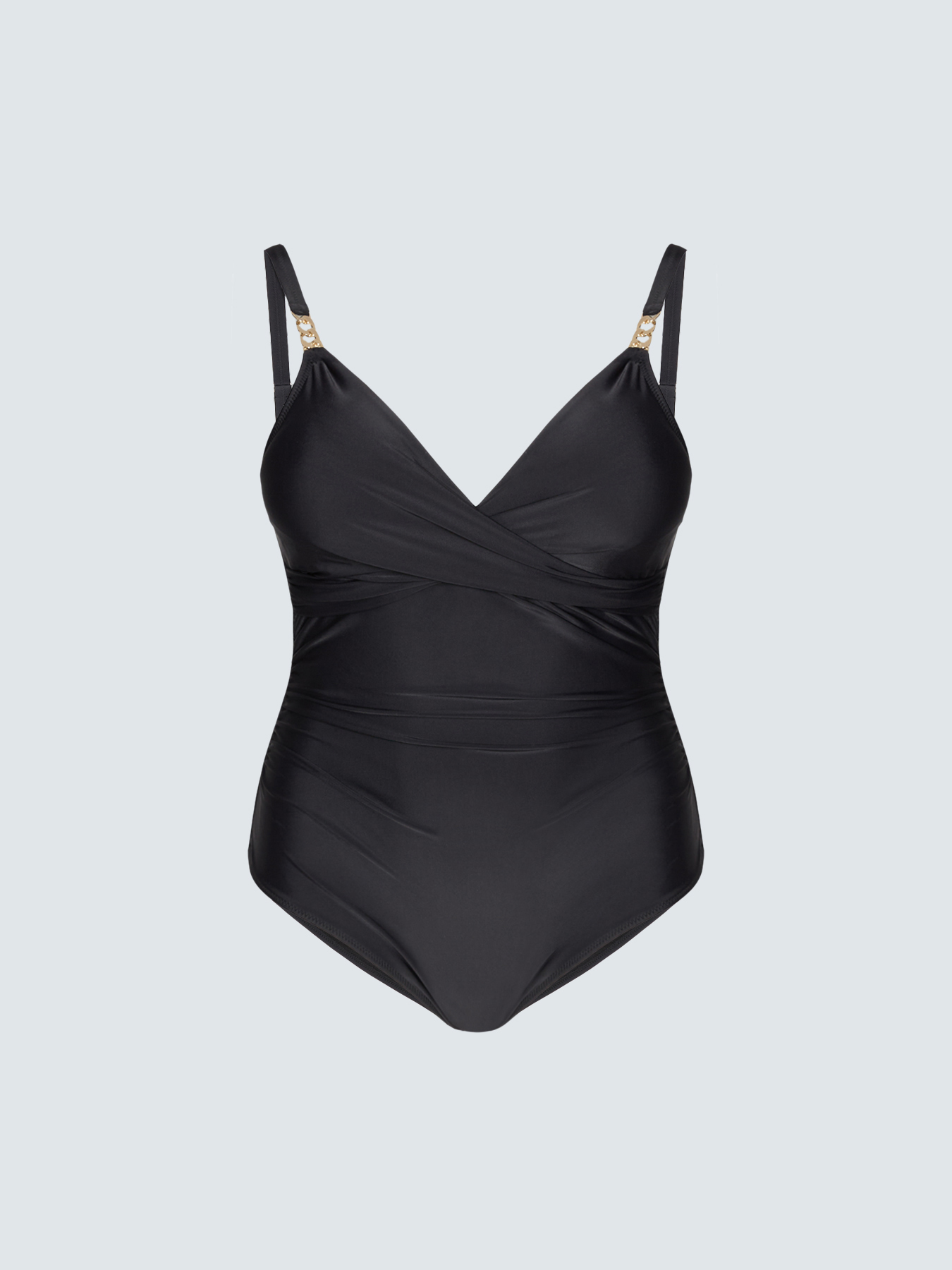 One-piece swimsuit with crossover neckline image number 5