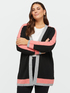 Cardigan with contrasting coloured borders image number 2