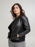 Faux leather jacket with zip image number 0