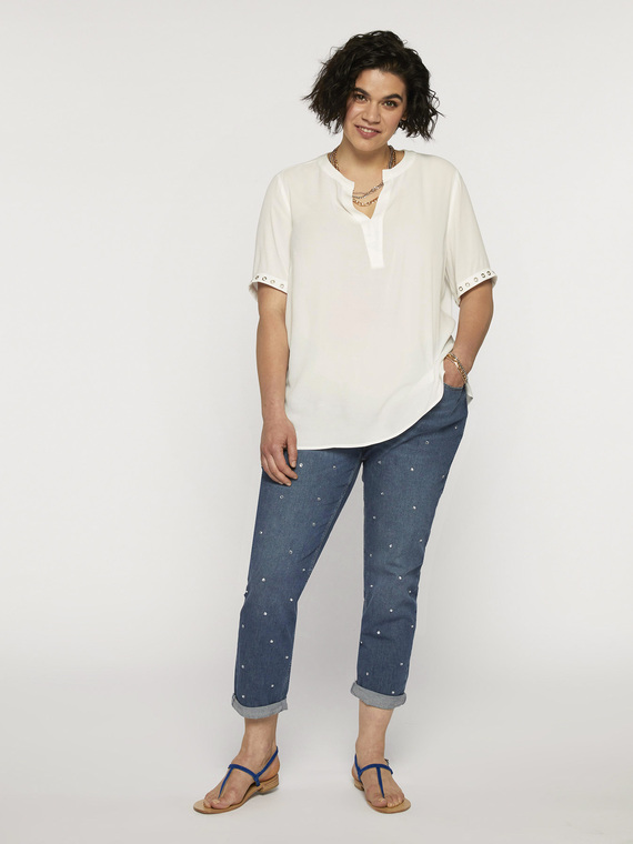 Fiorella Rubino Blusa in viscosa con borchie Donna