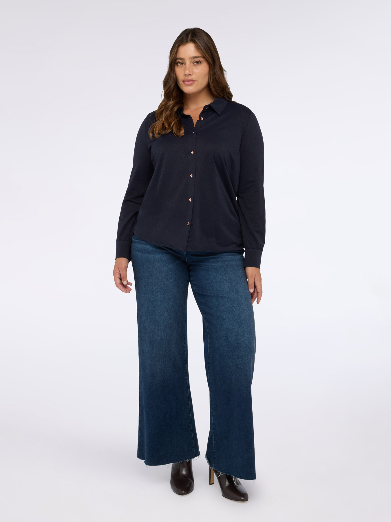 Chemise en jersey lurex avec boutons image number 0