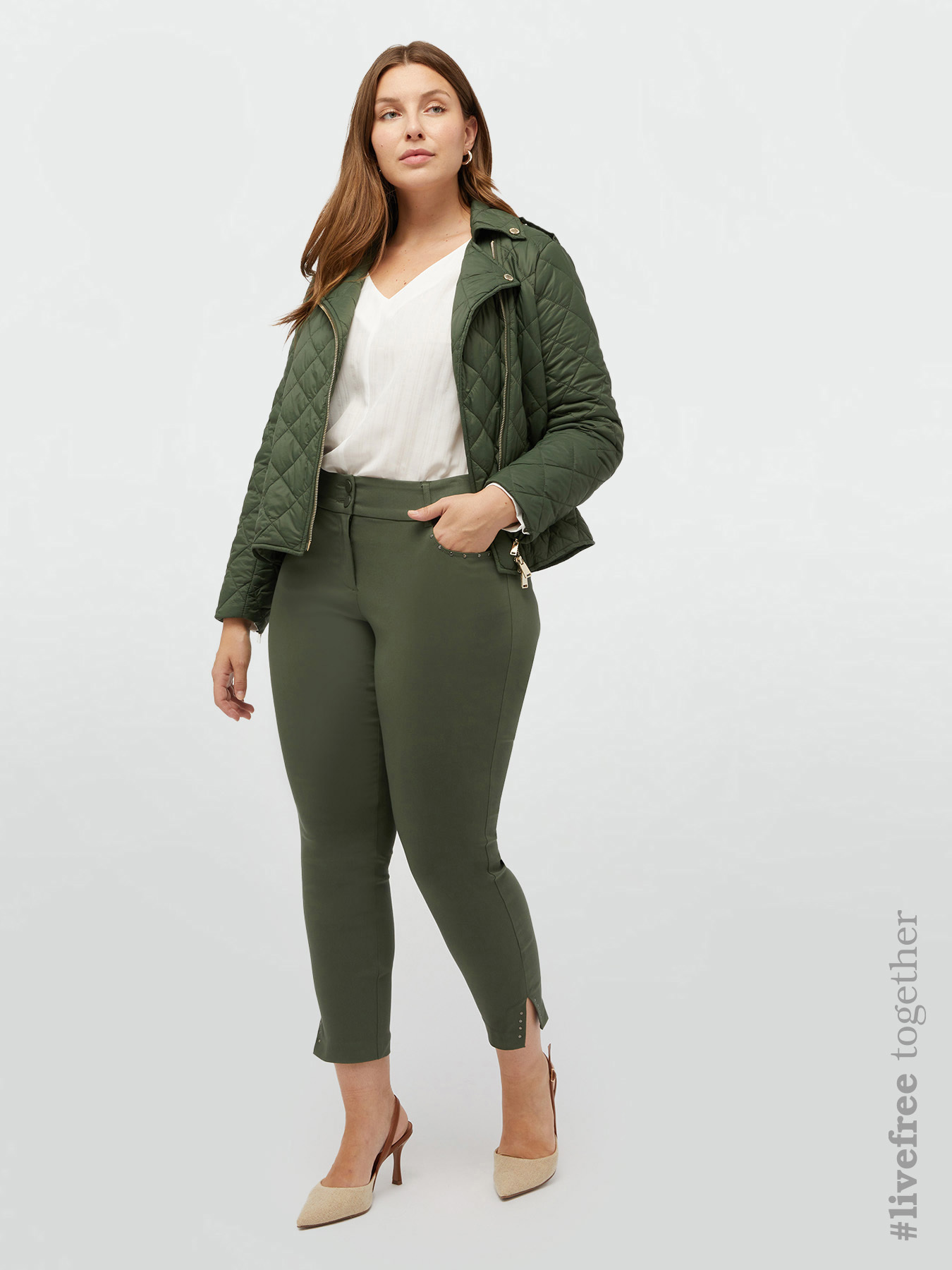 Pantalon skinny en viscose LENZING&trade; ECOVERO&trade; image number 0