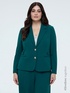Blazer cropped in tessuto stretch image number 1