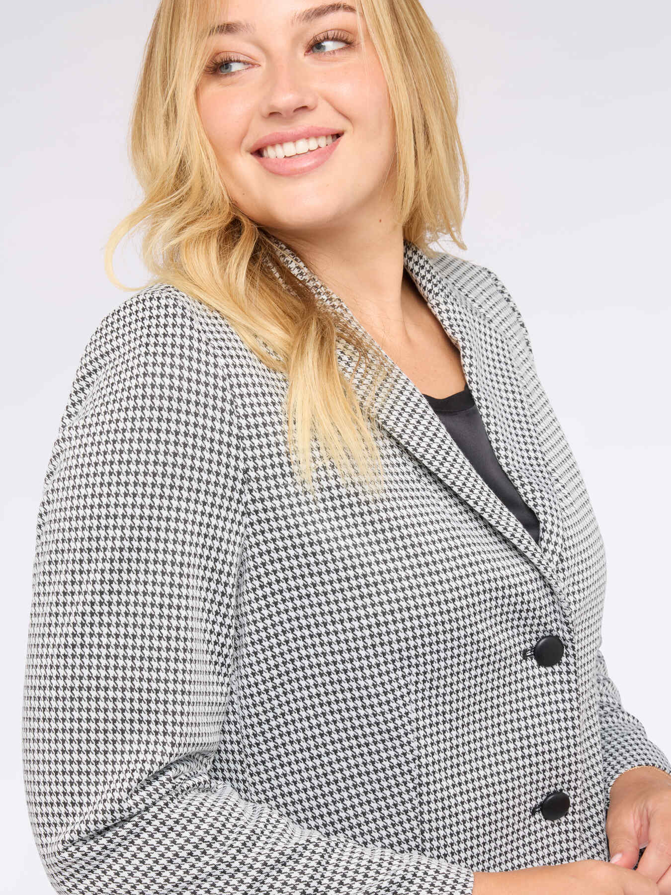 Blazer pied-de-poule avec ceinture image number 4