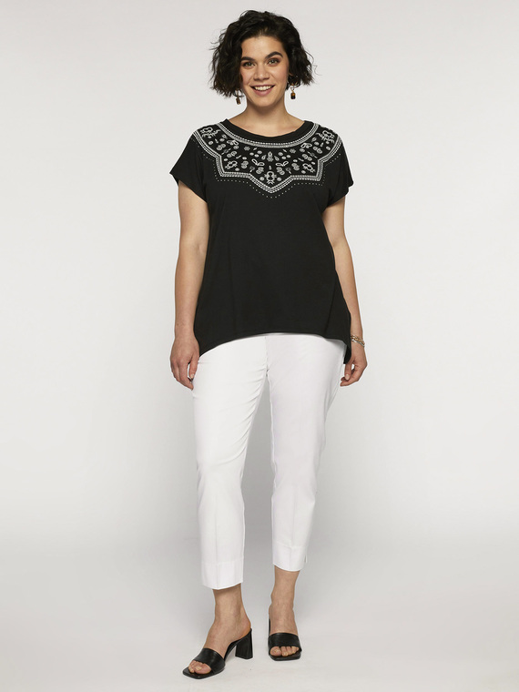 Fiorella Rubino Pantaloni dritti in cotone stretch Donna