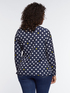 Polka dot T-shirt with cowl neck image number 1