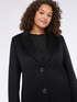 Manteau long en laine m&eacute;lang&eacute;e avec boutons image number 3