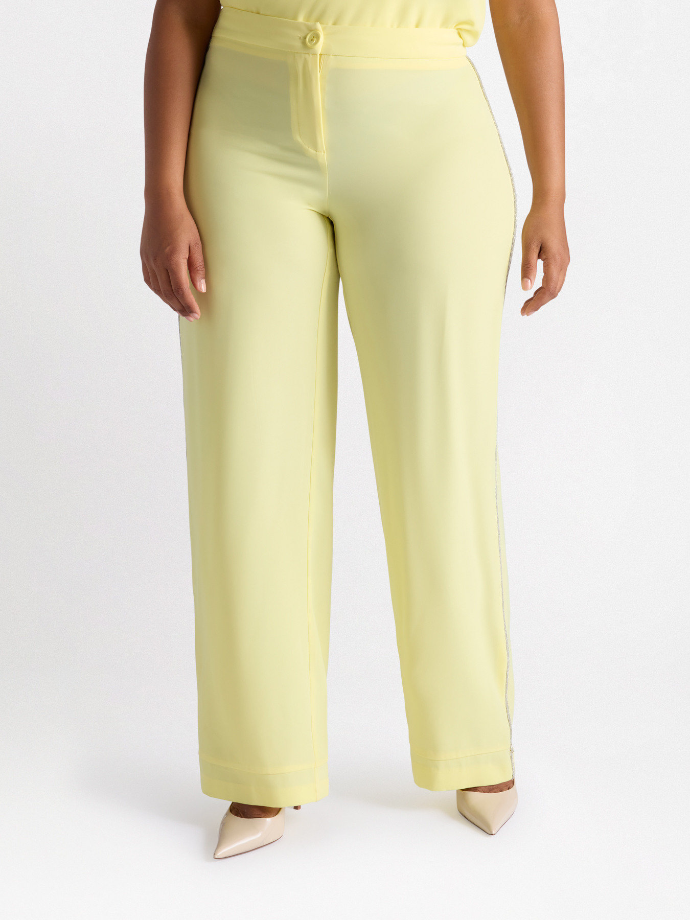 Pantalon &eacute;l&eacute;gant femme droit image number 0