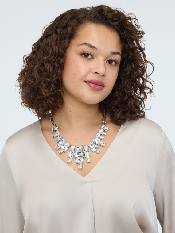 Collier avec cristaux en cascade