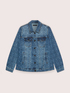Jeansjacke mit Print und Herzen image number 4