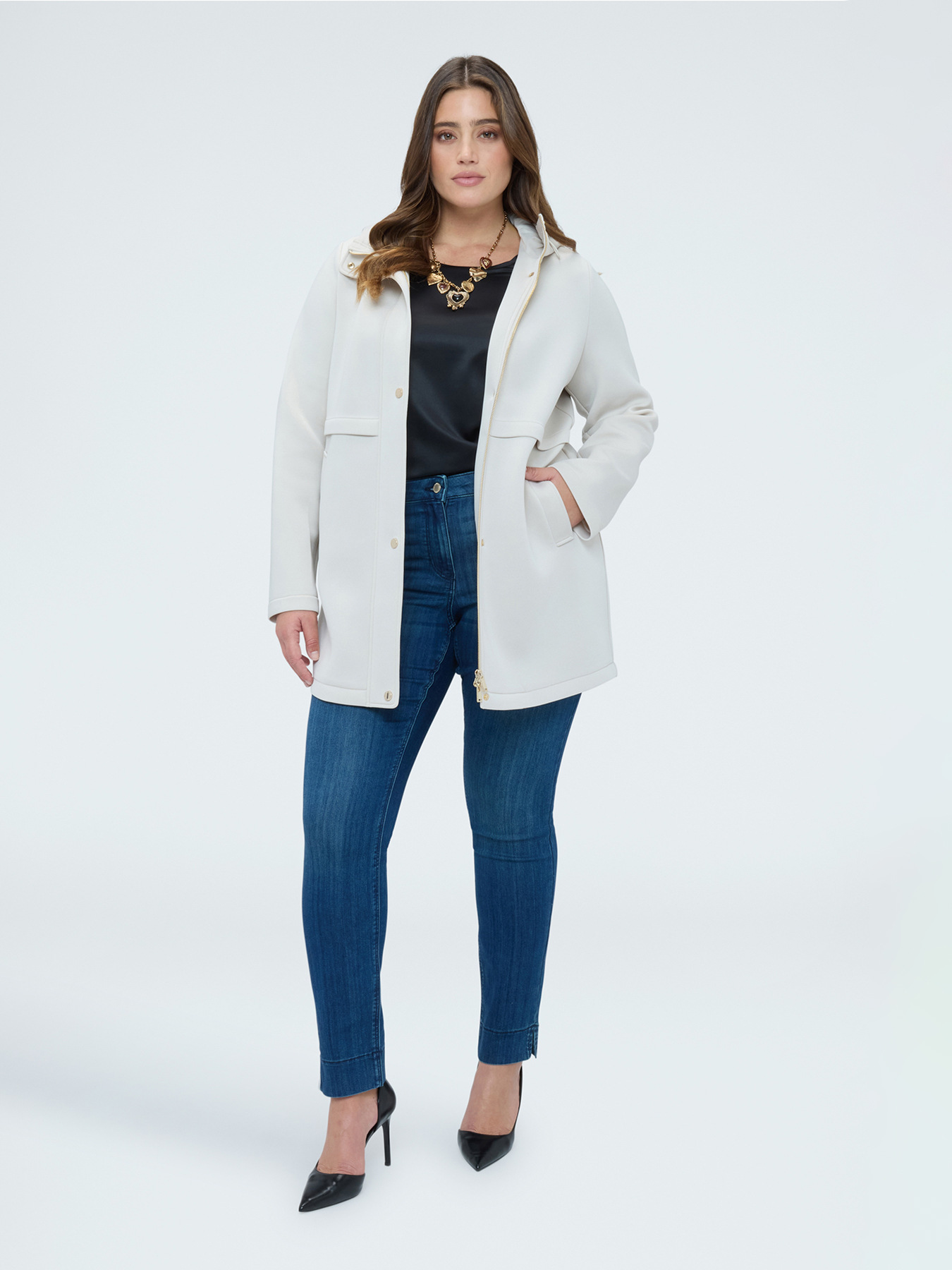 Skinny Jeans blue wash washed effect image number 1