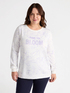 Floral sweatshirt with lettering image number 2