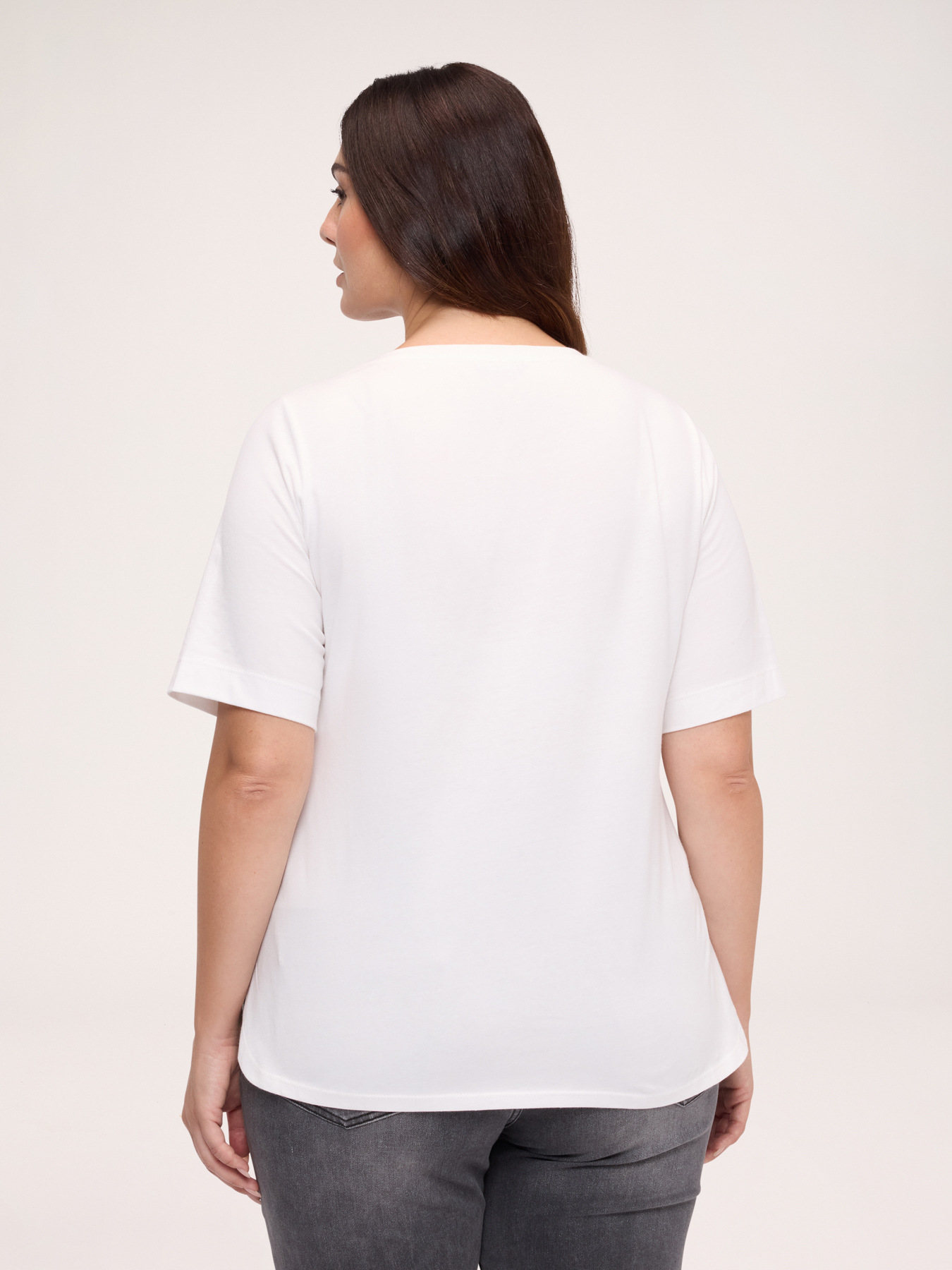 Cotton t-shirt with lettering and print image number 1