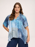 Blouse with faded bandana print image number 0