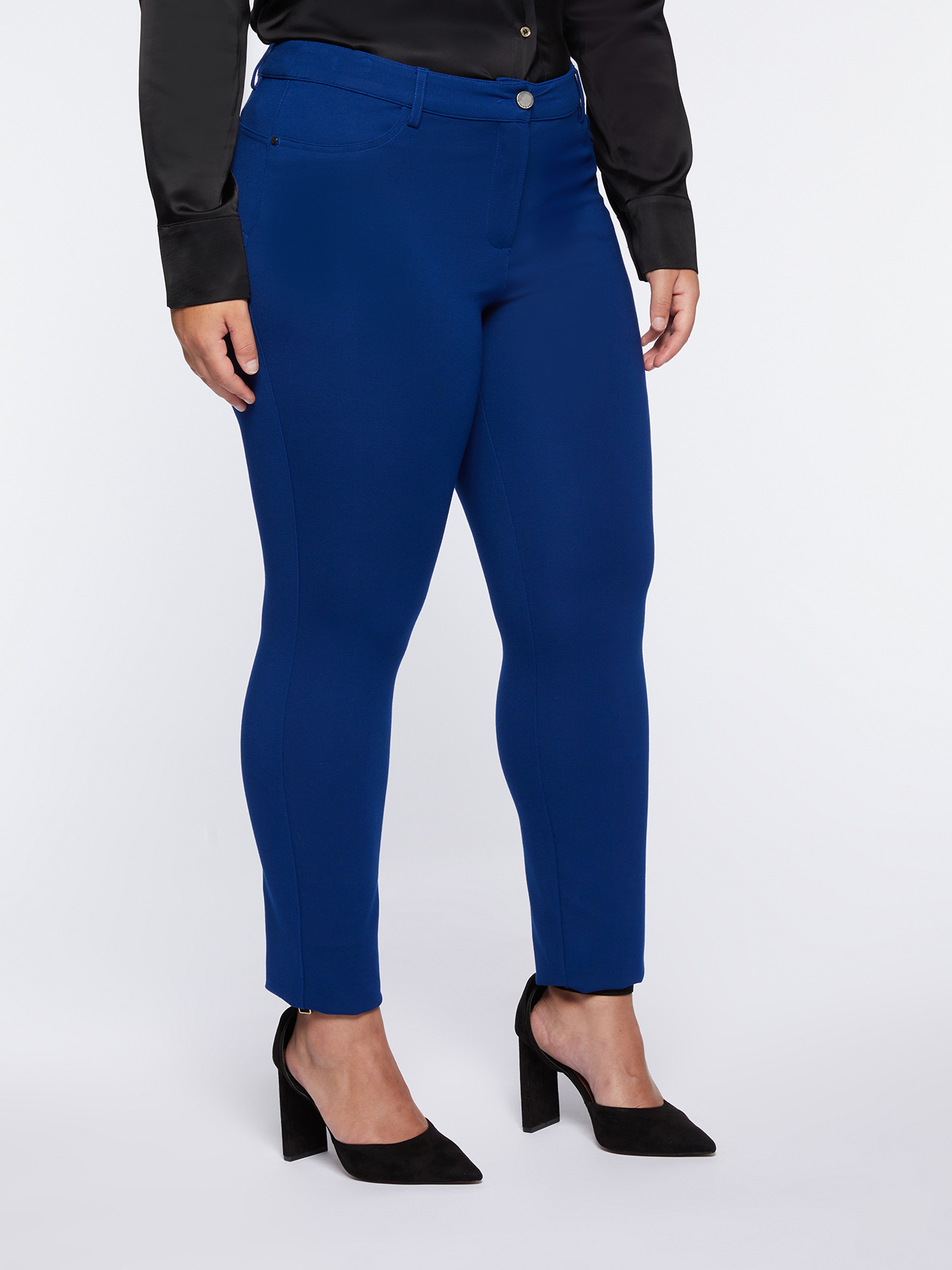 Pantaloni skinny in viscosa ECOVERO&trade; image number 0