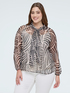 Georgette blouse with print and bow image number 0